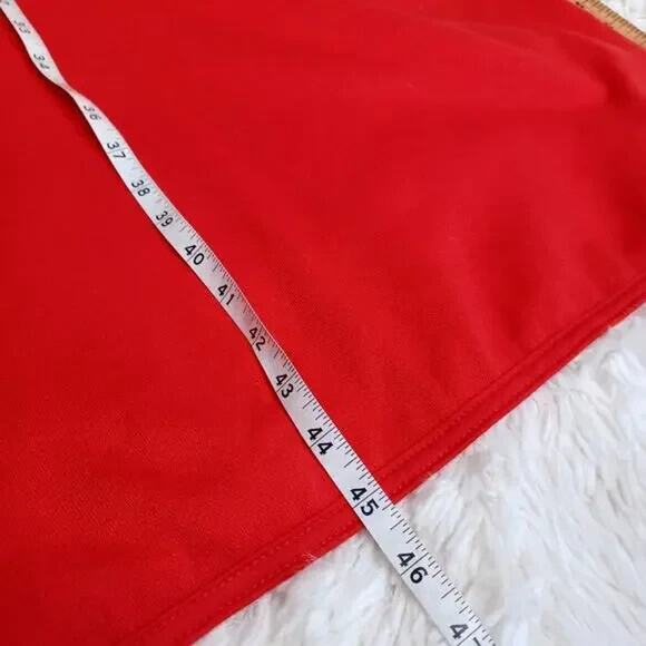 VINTAGE 80's Comfort Exchange Christmas Cute Dogs Ski Red Nightgown Unisex M - Picture 7 of 9